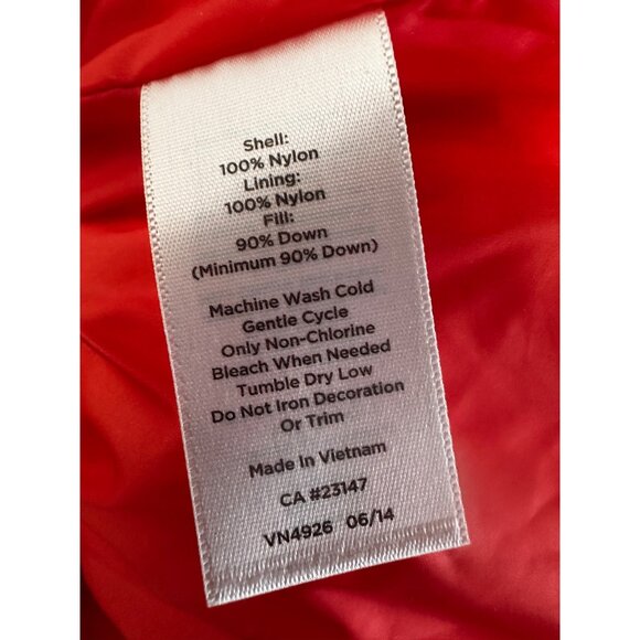 Talbots Down Fill Quilted Vest Womens Medium Salmon Pink Puffer Full Zip Outdoor - Picture 4 of 15